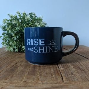 Blue 'Rise and Shine' Threshold Stoneware Mug